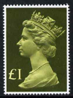 Great Britain 1977-87 Machin - Large For mat £1 unmounted mint SG 1026, stamps on machins