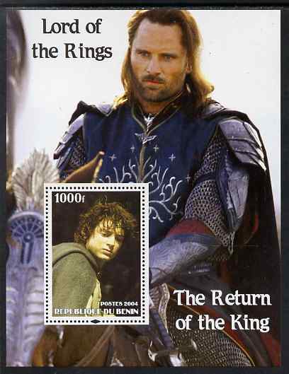 Benin 2004 Lord of the Rings - The Return of the King #2 perf s/sheet unmounted mint, stamps on films, stamps on movies, stamps on literature, stamps on fantasy, stamps on entertainments, stamps on 