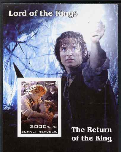 Somalia 2004 Lord of the Rings - The Return of the King #1 imperf souvenir sheet unmounted mint. Note this item is privately produced and is offered purely on its thematic appeal, stamps on films, stamps on movies, stamps on literature, stamps on fantasy, stamps on entertainments, stamps on 