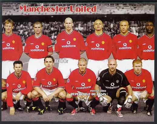 Benin 2003 Manchester United Football Club imperf s/sheet unmounted mint, stamps on , stamps on football, stamps on sport