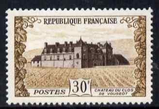 France 1951 Chateau Clos de Vougeot 30f unmounted mint SG 1135, stamps on buildings