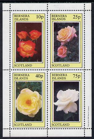 Bernera 1981 Roses perf  set of 4 values (10p to 75p) unmounted mint, stamps on flowers    roses