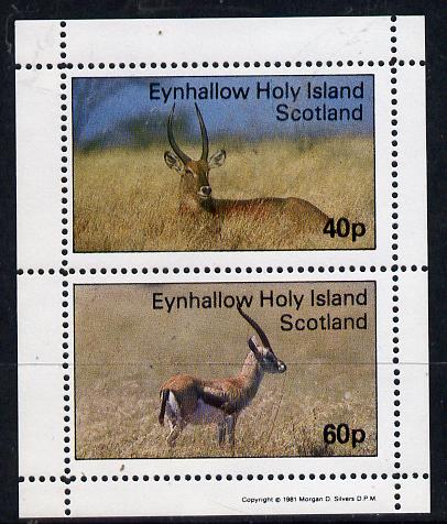 Eynhallow 1981 Deer perf  set of 2 values (40p & 60p) unmounted mint, stamps on animals    deer