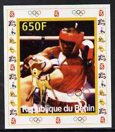 Benin 2007 Boxing - individual imperf deluxe sheet with Olympic Rings & Disney Character unmounted mint. Note this item is privately produced and is offered purely on its..., stamps on sport, stamps on olympics, stamps on boxing, stamps on disney