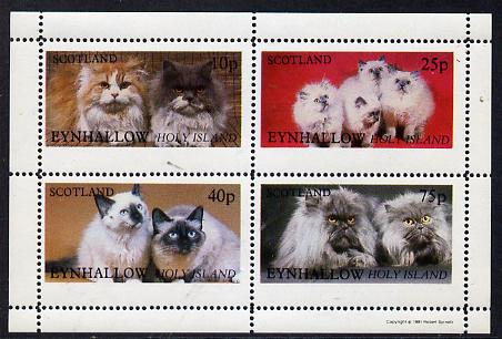 Eynhallow 1981 Cats perf  set of 4 values (10p to 75p) unmounted mint, stamps on animals    cats