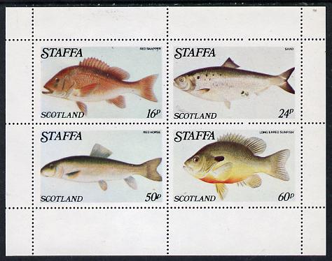 Staffa 1979 Fish #04 (Snapper, Shad, etc) perf  set of 4 values (16p to 60p) unmounted mint, stamps on fish, stamps on marine life