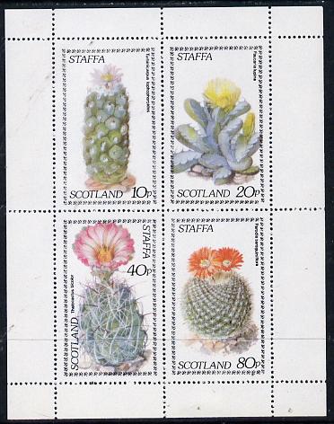 Staffa 1979 Cacti perf  set of 4 values (10p to 80p) unmounted mint, stamps on , stamps on  stamps on flowers       cacti