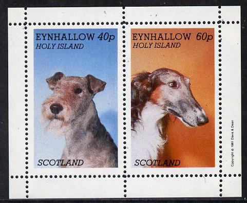 Eynhallow 1981 Dogs perf  set of 2 values (40p & 60p) unmounted mint, stamps on animals    dogs     borzoi    fox-terrier