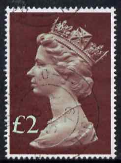 Great Britain 1977-87 Machin - Large Format £2 cds used SG 1027, stamps on machins