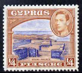 Cyprus 1938-51 KG6 Ruins 1/4pi ultramarine & orange-brown unmounted mint, SG 151, stamps on , stamps on  stamps on , stamps on  stamps on  kg6 , stamps on  stamps on ruins