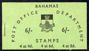 Bahamas 1965 6s booklet (green cover) complete and fine, SG SB5, stamps on xxx
