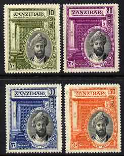 Zanzibar 1936 Silver Jubilee of Sultan perf set of 4 mounted mint SG 323-6, stamps on 