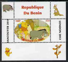 Benin 2009 Pooh Bear & Olympics #02 individual perf deluxe sheet unmounted mint. Note this item is privately produced and is offered purely on its thematic appeal, stamps on films, stamps on cinema, stamps on movies, stamps on bears, stamps on fairy tales, stamps on olympics