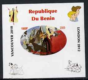 Benin 2009 Disney's 101 Dalmations & Olympics #07 individual imperf deluxe sheet unmounted mint. Note this item is privately produced and is offered purely on its thematic appeal, stamps on films, stamps on cinema, stamps on movies, stamps on fairy tales, stamps on olympics, stamps on disney, stamps on dogs