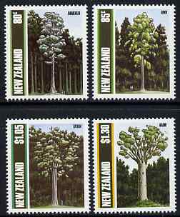 New Zealand 1989 Native Trees perf set of 4 unmounted mint, SG 1511-14, stamps on trees