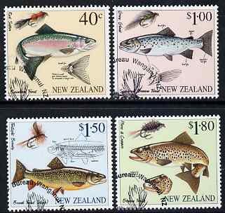 New Zealand 1997 Fly Fishing perf set of 4 fine used, SG 2082-5, stamps on fishing, stamps on insects