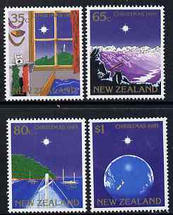 New Zealand 1989 Christmas perf set of 4 unmounted mint, SG 1520-3, stamps on christmas, stamps on globes, stamps on sheep