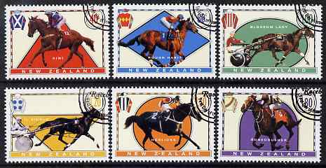 New Zealand 1996 Famous Race Horses perf set of 6 fine used, SG 1945-50, stamps on sport, stamps on horses, stamps on horse racing