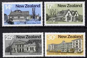 New Zealand 1980 Architecture - 2nd issue perf set of 4 unmounted mint SG 1217-20, stamps on architecture, stamps on buildings
