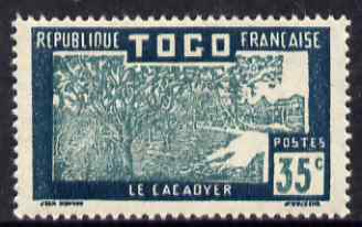 Togo 1924-38 Cocoa Trees 35c green & blue green unmounted mint, SG 71, stamps on trees, stamps on cocoa, stamps on drinks