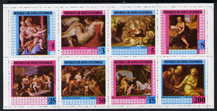 Equatorial Guinea 1978 Paintings perf set of 8 (Mi 1316-23A) unmounted mint. NOTE - this item has been selected for a special offer with the price significantly reduced, stamps on arts     nudes