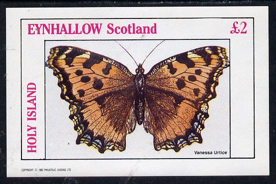 Eynhallow 1982 Butterflies (Vanessa Urtice) imperf deluxe sheet (Â£2 value) unmounted mint, stamps on butterflies