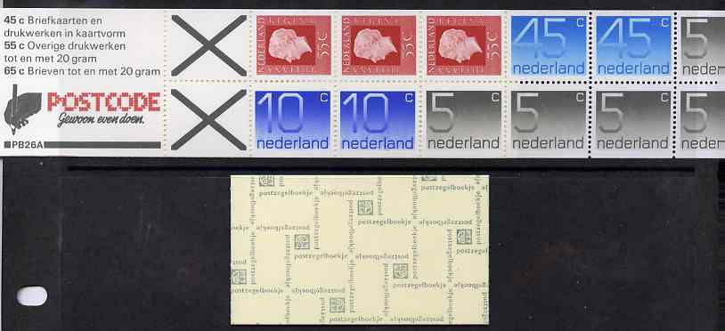 Netherlands 1981 Numeral & Juliana 3g booklet complete and fine SG SB87, stamps on 