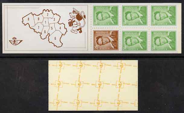 Belgium 1970 King Baudouin 20f booklet complete and fine SG SB40, stamps on royalty