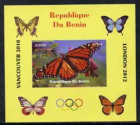 Benin 2009 Butterflies & Olympics #08 individual imperf deluxe sheet unmounted mint. Note this item is privately produced and is offered purely on its thematic appeal, stamps on olympics, stamps on butterflies