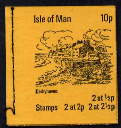 Isle of Man 1973 Derbyhaven 10p booklet (yellow cover) complete and fine, SG SB1, stamps on tourism