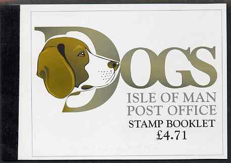 Isle of Man 1996 Dogs Â£4.71 booklet complete and fine, SG SB43, stamps on dogs