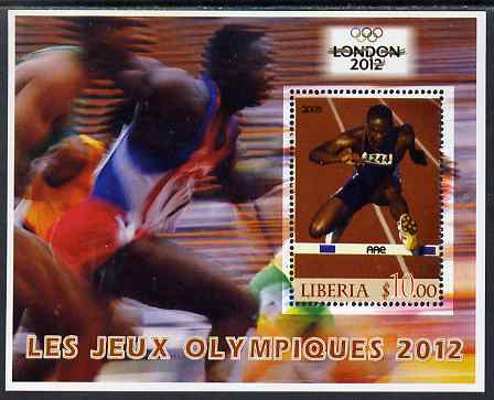 Liberia 2005 London Olympics (2012) perf m/sheet unmounted mint, stamps on olympics, stamps on hurdles