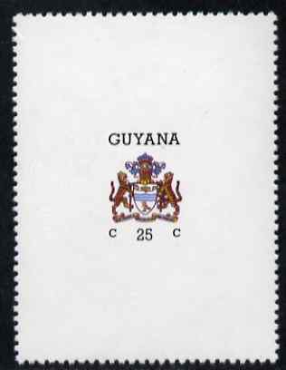Guyana 1986 Arms of Guyana 25c vertical format with watermark unmounted mint SG 1807b, stamps on arms, stamps on heraldry