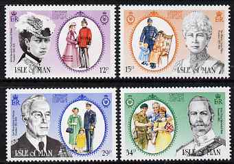 Isle of Man 1985 Centenary of the Soldiers, Sailors and Airmens Families Association set of 4 unmounted mint, SG 296-99, stamps on costumes, stamps on fashion, stamps on royalty
