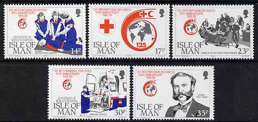 Isle of Man 1989 125th Anniversary of Red Cross & Centenary of Noble's Hospital set of 5 unmounted mint, SG 424-28, stamps on red cross, stamps on medical, stamps on 