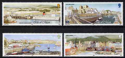 Isle of Man 1992 Manx Harbours set of 4 unmounted mint, SG 527-30, stamps on ships, stamps on harbours, stamps on ports