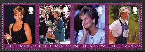 Isle of Man 1998 Diana, Princess of Wales commemoration set of 4 unmounted mint, SG 813-16, stamps on royalty, stamps on diana