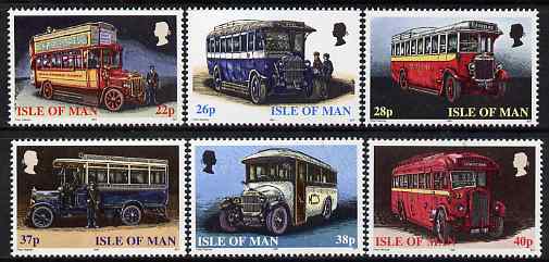 Isle of Man 1999 Manx Buses set of 6 unmounted mint, SG 845-50, stamps on transport, stamps on buses