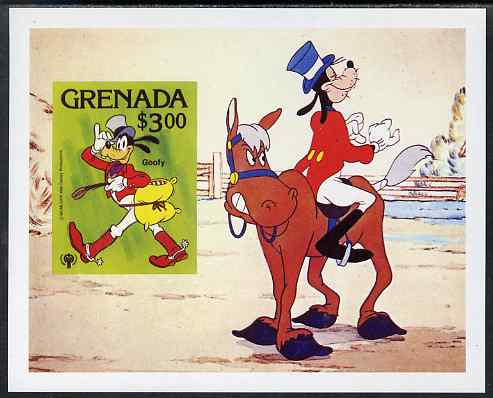 Grenada 1979 Disney's International Year of the Child m/sheet imperf from a limited printing, unmounted mint SG MS 1034, stamps on disney, stamps on  iyc , stamps on horses