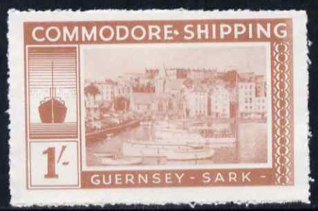 Guernsey - Sark 1961 definitive - Commodore Shipping 1s pale brown unmounted mint Rosen CS 19, stamps on , stamps on  stamps on , stamps on  stamps on ships