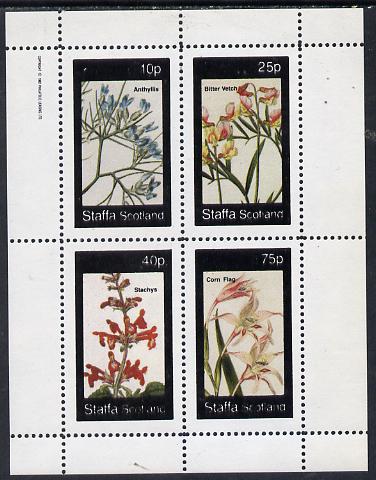 Staffa 1982 Flowers #04 (Anthyllis, Corn Flag etc) perf  set of 4 values (10p to 75p) unmounted mint, stamps on flowers, stamps on iris