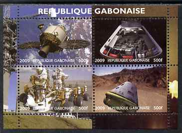 Gabon 2009 NASA Space Exploration #02 perf sheetlet containing 4 values unmounted mint. Note this item is privately produced and is offered purely on its thematic appeal, stamps on space, stamps on nasa, stamps on 