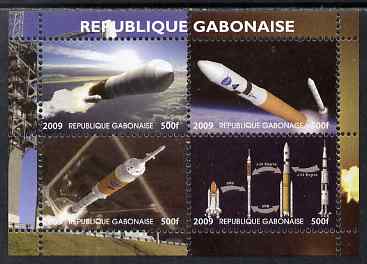 Gabon 2009 NASA Space Exploration #03 perf sheetlet containing 4 values unmounted mint. Note this item is privately produced and is offered purely on its thematic appeal, stamps on , stamps on  stamps on space, stamps on  stamps on nasa, stamps on  stamps on 