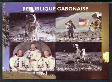 Gabon 2009 NASA Space Exploration #04 imperf sheetlet containing 4 values unmounted mint. Note this item is privately produced and is offered purely on its thematic appea..., stamps on space, stamps on nasa, stamps on 