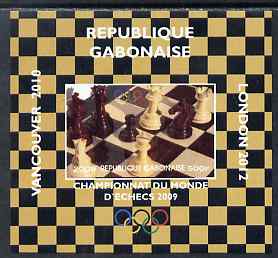 Gabon 2009 Olympic Games - Chess #02 individual imperf deluxe sheet unmounted mint. Note this item is privately produced and is offered purely on its thematic appeal, stamps on , stamps on  stamps on chess, stamps on  stamps on olympics