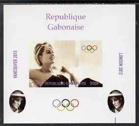 Gabon 2009 Olympic Games - Princess Diana #01 individual imperf deluxe sheet unmounted mint. Note this item is privately produced and is offered purely on its thematic appeal, stamps on royalty, stamps on diana, stamps on olympics