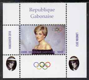 Gabon 2009 Olympic Games - Princess Diana #02 individual perf deluxe sheet unmounted mint. Note this item is privately produced and is offered purely on its thematic appeal, stamps on royalty, stamps on diana, stamps on olympics