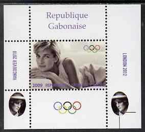 Gabon 2009 Olympic Games - Princess Diana #04 individual perf deluxe sheet unmounted mint. Note this item is privately produced and is offered purely on its thematic appeal, stamps on royalty, stamps on diana, stamps on olympics
