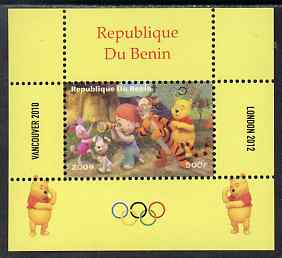 Benin 2009 Olympic Games - Disneys Winnie the Pooh #02 individual perf deluxe sheet unmounted mint. Note this item is privately produced and is offered purely on its them..., stamps on olympics, stamps on pooh, stamps on bears, stamps on cartoons, stamps on fairy tales, stamps on tigers, stamps on disney, stamps on films, stamps on cinema, stamps on movies