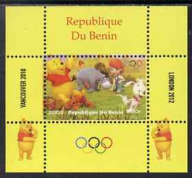 Benin 2009 Olympic Games - Disneys Winnie the Pooh #03 individual perf deluxe sheet unmounted mint. Note this item is privately produced and is offered purely on its them..., stamps on olympics, stamps on pooh, stamps on bears, stamps on cartoons, stamps on fairy tales, stamps on tigers, stamps on disney, stamps on films, stamps on cinema, stamps on movies
